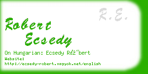 robert ecsedy business card
